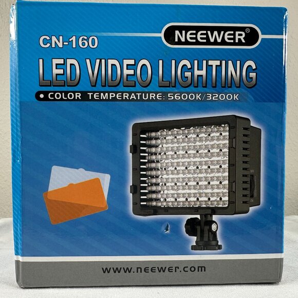Neewer CN-160 Adjustable & Dimmable 5600K/3200K LED Video Camera Lighting Panel - Picture 1 of 15